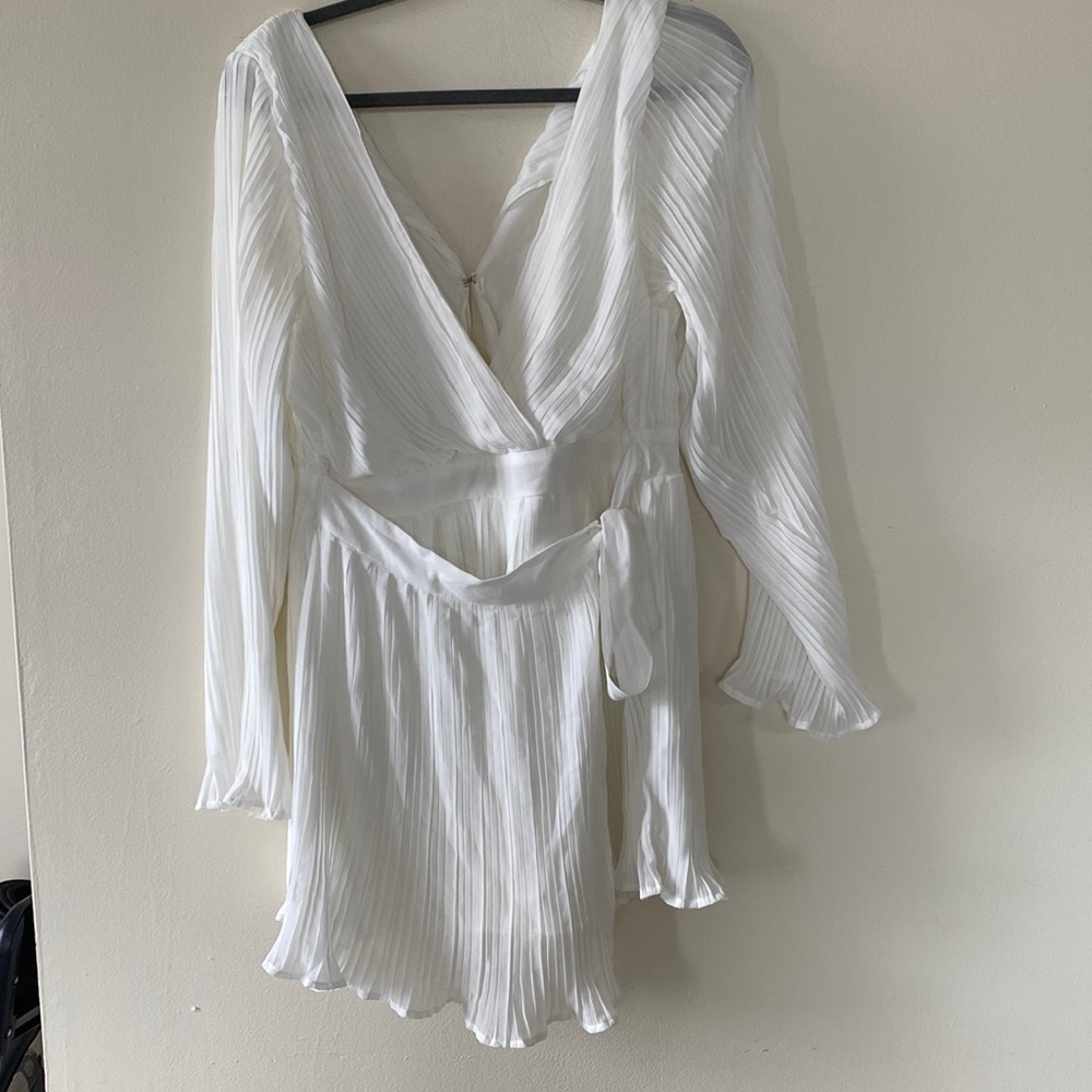 White chiffon dress